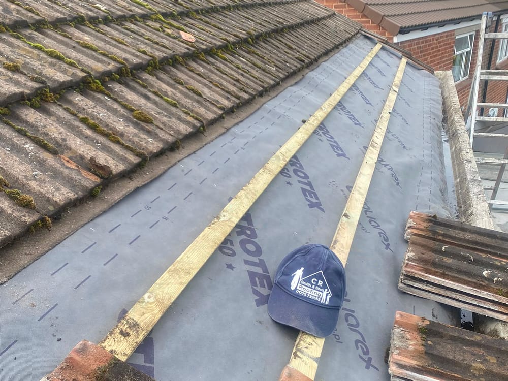 A roof stripped back and re-covered with new membrane